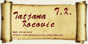 Tatjana Kočović vizit kartica